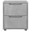  VISNES betonszürke szerelt fa éjjeliszekrény 45x40x50 cm