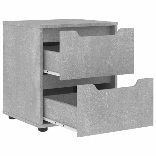  VISNES betonszürke szerelt fa éjjeliszekrény 45x40x50 cm