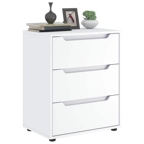  VISNES fehér szerelt fa tálalószekrény 60x40x73 cm