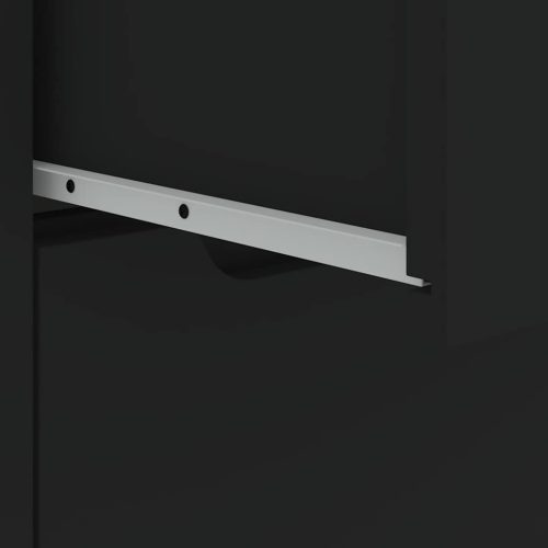  VISNES fekete szerelt fa tálalószekrény 60x40x73 cm