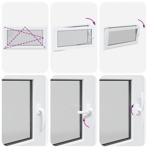  fehér alagsori ablak RISOR 110x60 cm billenő-forgatható DIN bal