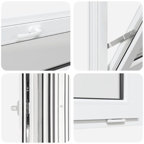  fehér pinceablak RISOR 80x40 cm billenő 2 üvegezés