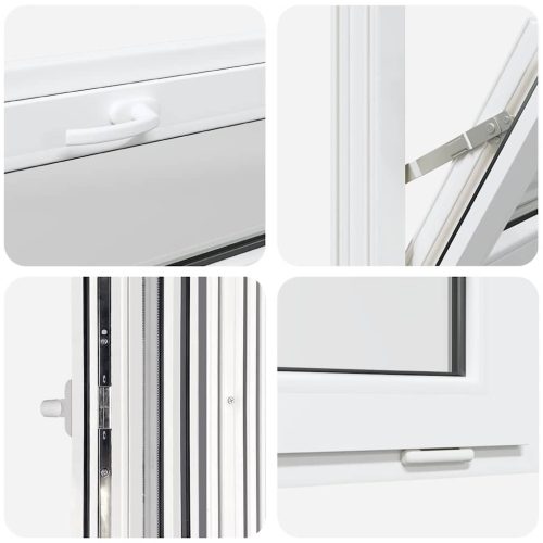  fehér pinceablak RISOR 90x40 cm billenő 2 üvegezés