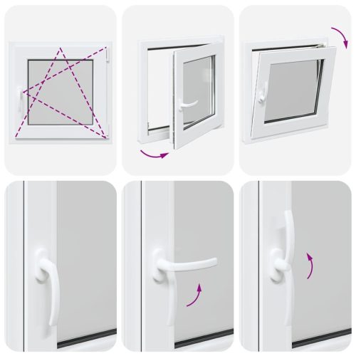  alagsori ablak RISOR 60x60 cm billenő és forgatható DIN jobb