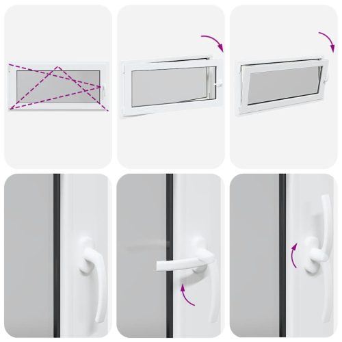  fehér alagsori ablak RISOR 120x60 cm billenő-forgatható DIN bal