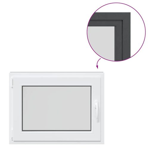  RISOR" pinceablak 80x60 cm, bukó-nyíló, DIN, bal oldali, antracit"