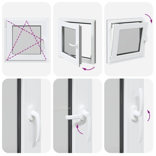  RISOR" pinceablak 50x50 cm, bukó-nyíló, DIN, bal oldali, antracit"