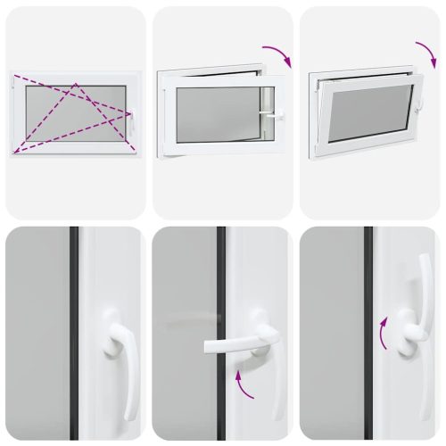  fehér alagsori ablak RISOR 90x60 cm billenő-forgatható DIN bal