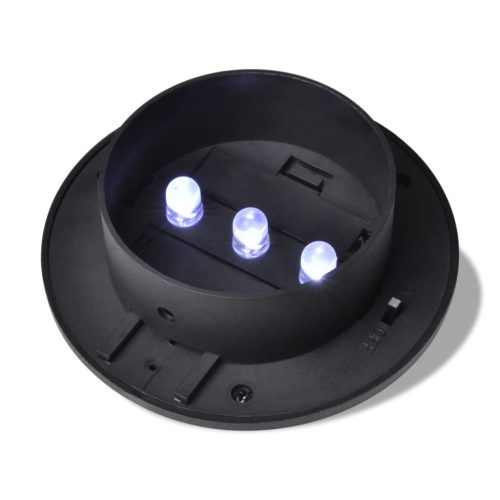 Külső Napelemes Lámpa 6 db Fekete Fénnyel