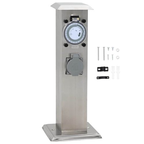 Rozsdamentes Acél Kert Oszlop Időzítővel