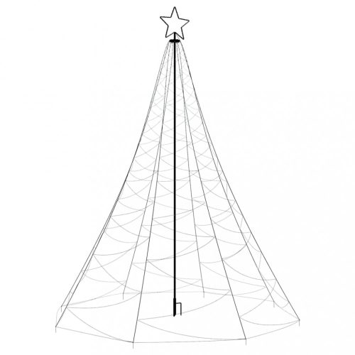 VID meleg fehér 500 LED-es karácsonyfa fémoszloppal 3 m