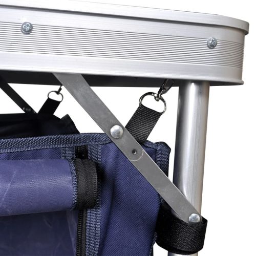 Összecsukható alumínium vázas kemping asztal