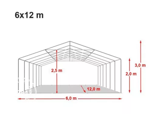 PROFESSIONAL PREMIUM EVENT TENT 6X12M