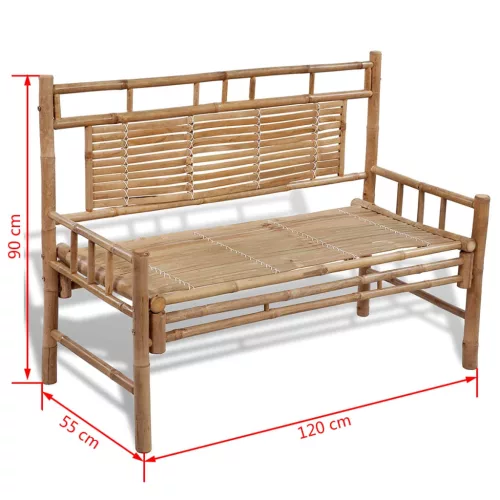 bambusz kerti pad 120 cm