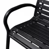  fekete acél és WPC kerti pad 125 cm