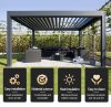 Bioklimatische Pergola / Lamellendach 3x4 m - anthrazit