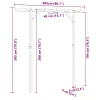  fa kerti pergola 205 x 40 x 203 cm
