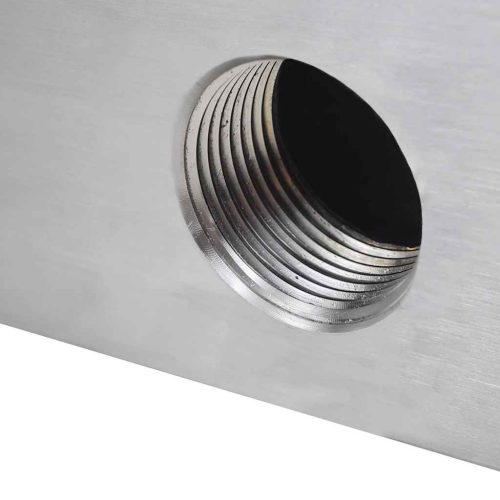 Négyszögletes rozsdamentes acél medence szökőkút 30 cm