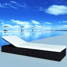  Napozó Fekete polirattan