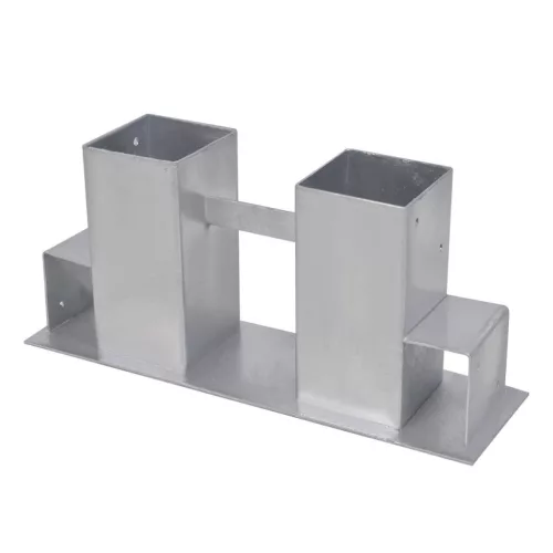  4 darab ezüstszínű acél tűzifa halomba rakó segédeszköz