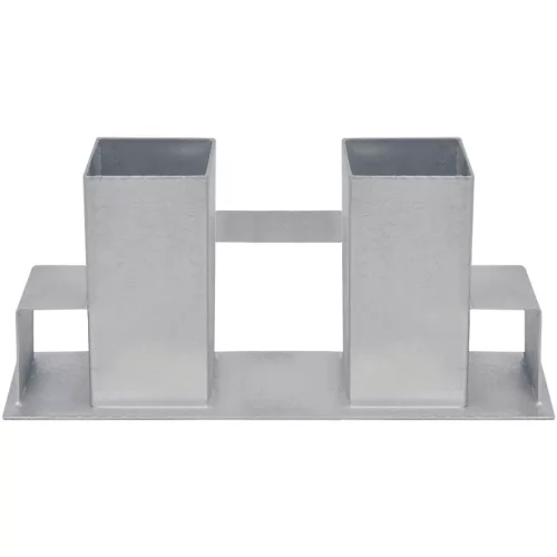  4 darab ezüstszínű acél tűzifa halomba rakó segédeszköz