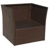  barna kerti polyrattan szék zsámollyal 