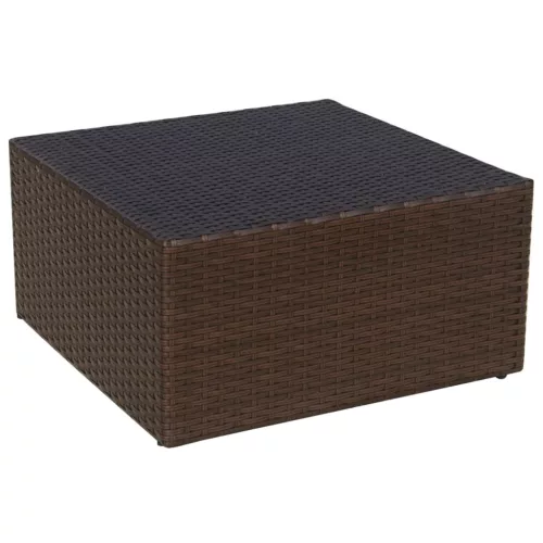  barna kerti polyrattan szék zsámollyal 