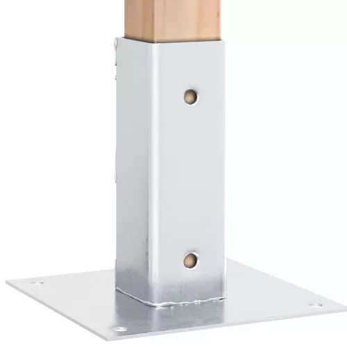  4 db horganyzott acélból oszlopalapok négyzet alakúak 46x46 mm