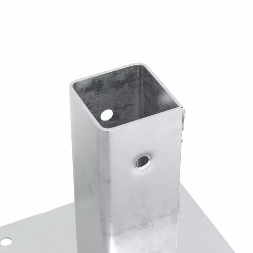  4 db horganyzott acélból oszlopalapok négyzet alakúak 46x46 mm