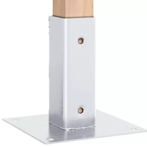  12 db horganyzott acélból oszlopalapok négyzet alakúak 46x46 mm