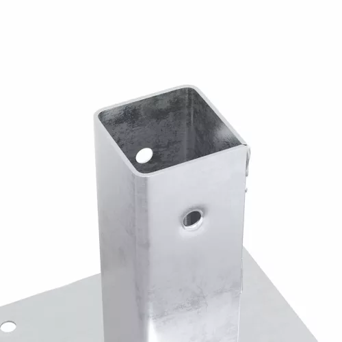  4 db horganyzott acélból oszlopalapok négyzet alakúak 51x51 mm