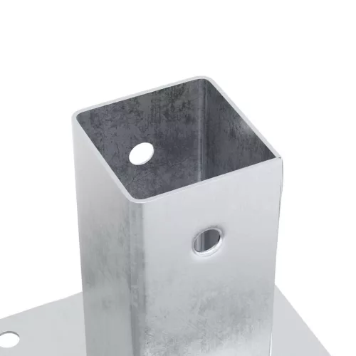  4 db horganyzott acélból oszlopalapok négyzet alakúak 61x61 mm