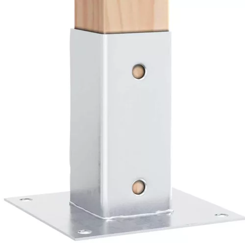  12 db horganyzott acélból oszlopalapok négyzet alakúak 61x61 mm