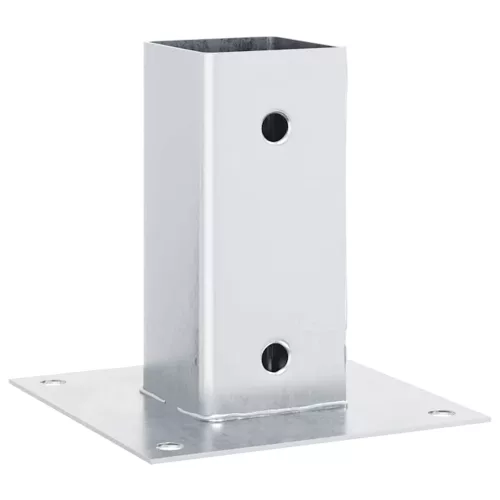  4 db horganyzott acélból oszlopalapok négyzet alakúak 71x71 mm