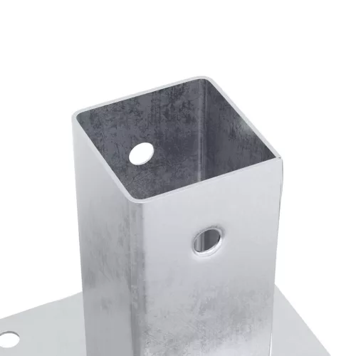  4 db horganyzott acélból oszlopalapok négyzet alakúak 71x71 mm