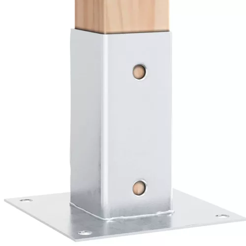  12 db horganyzott acélból oszlopalapok négyzet alakúak 71x71 mm