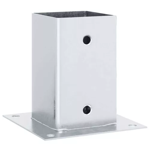  4 db horganyzott acélból oszlopalapok négyzet alakúak 81x81 mm