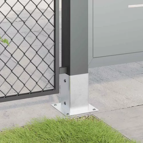  4 db horganyzott acélból oszlopalapok négyzet alakúak 81x81 mm