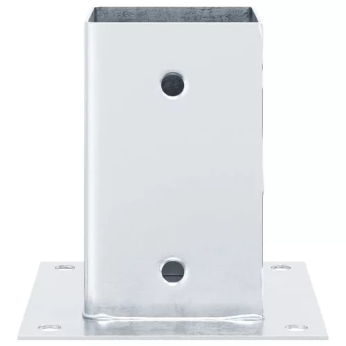  4 db horganyzott acélból oszlopalapok négyzet alakúak 81x81 mm