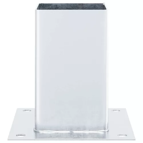  4 db horganyzott acélból oszlopalapok négyzet alakúak 81x81 mm