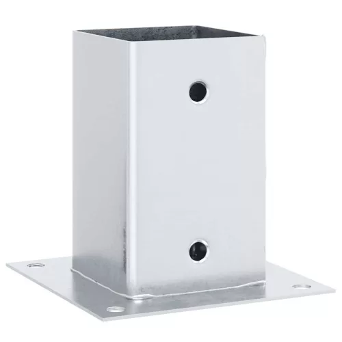  12 db horganyzott acélból oszlopalapok négyzet alakúak 91x91 mm