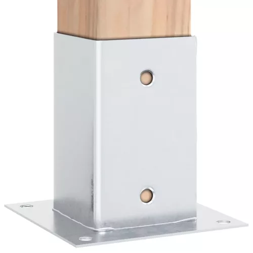  12 db horganyzott acélból oszlopalapok négyzet alakúak 91x91 mm