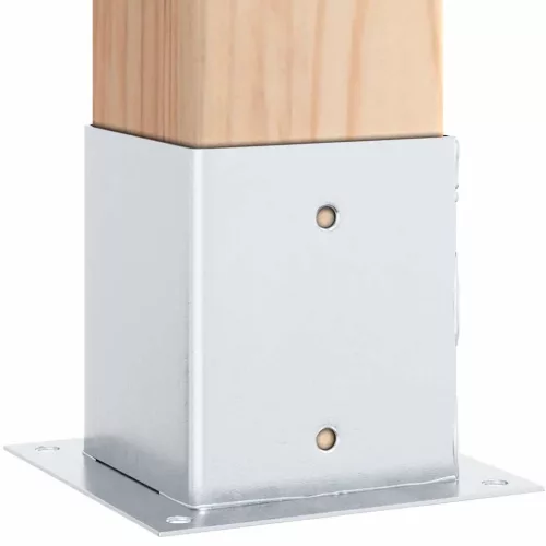  4 db horganyzott acélból oszlopalapok négyzet alakúak 121x121mm