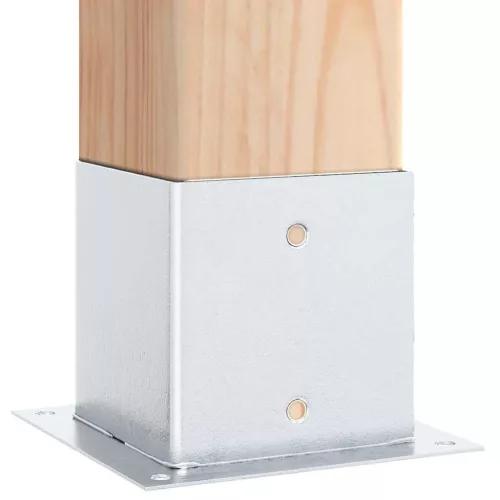  4 db horganyzott acélból oszlopalapok négyzet alakúak 141x141mm