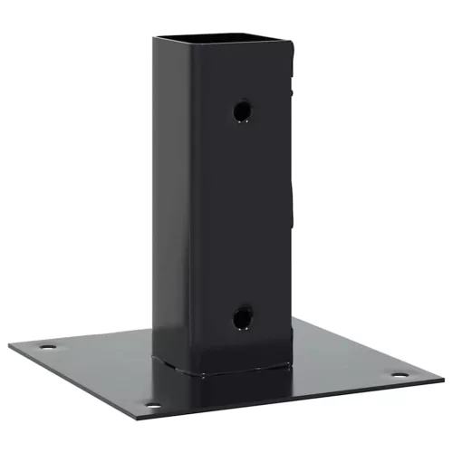  4 db antracit porszórt acél oszlopalapok négyzet alakú 46x46 mm