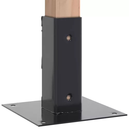  4 db antracit porszórt acél oszlopalapok négyzet alakú 46x46 mm