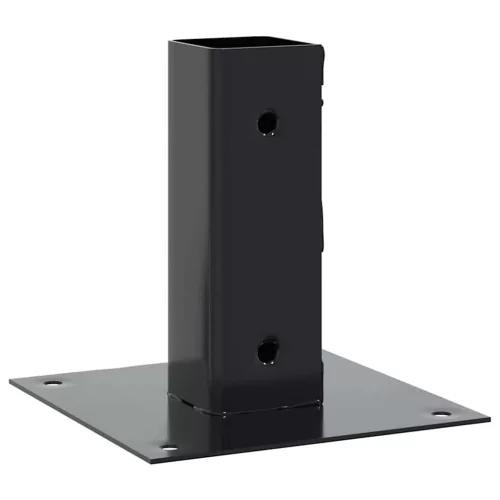  12 db antracit porszórt acél oszlopalapok négyzet alakú 46x46mm