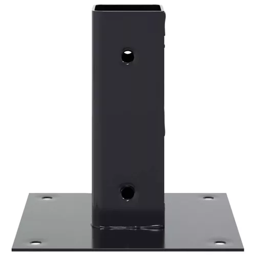  12 db antracit porszórt acél oszlopalapok négyzet alakú 46x46mm