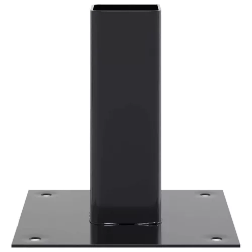  12 db antracit porszórt acél oszlopalapok négyzet alakú 46x46mm