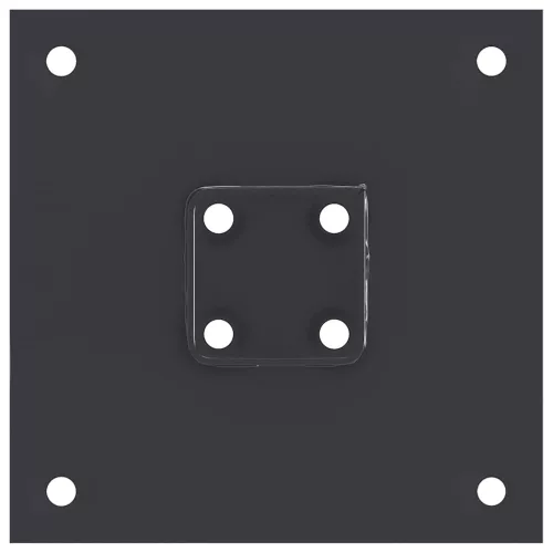  12 db antracit porszórt acél oszlopalapok négyzet alakú 46x46mm